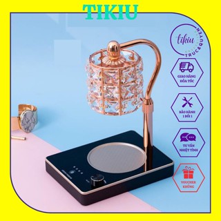 Đèn Đốt Nến Thơm Phong Cách Châu Âu TIKIU Chụp Trụ Pha Lê Sang Trọng, Phụ kiện nến thơm Yankee, Bath & Body Works 2022