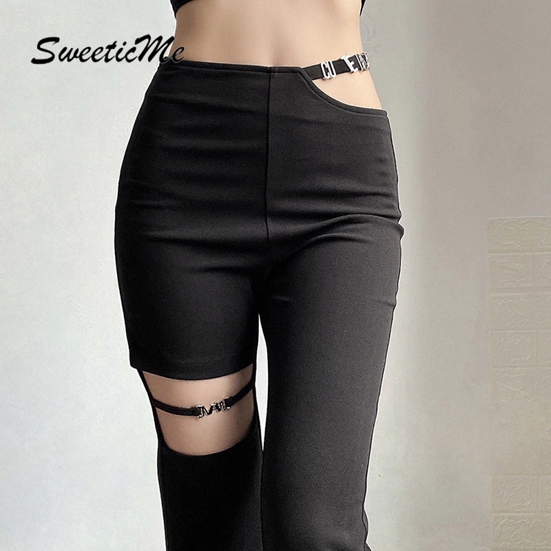 Quần Dài Lưng Cao Màu Trơn Dáng Ôm Thời Trang 2023 Cho Nữ