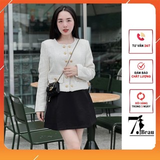 Áo khoác, áo dạ dáng vừa, áo khoác dạ tiêu thư 2 màu trắng đ hàng 2 lớp phong cách trẻ trung sang chánh K12 7.Beautiful