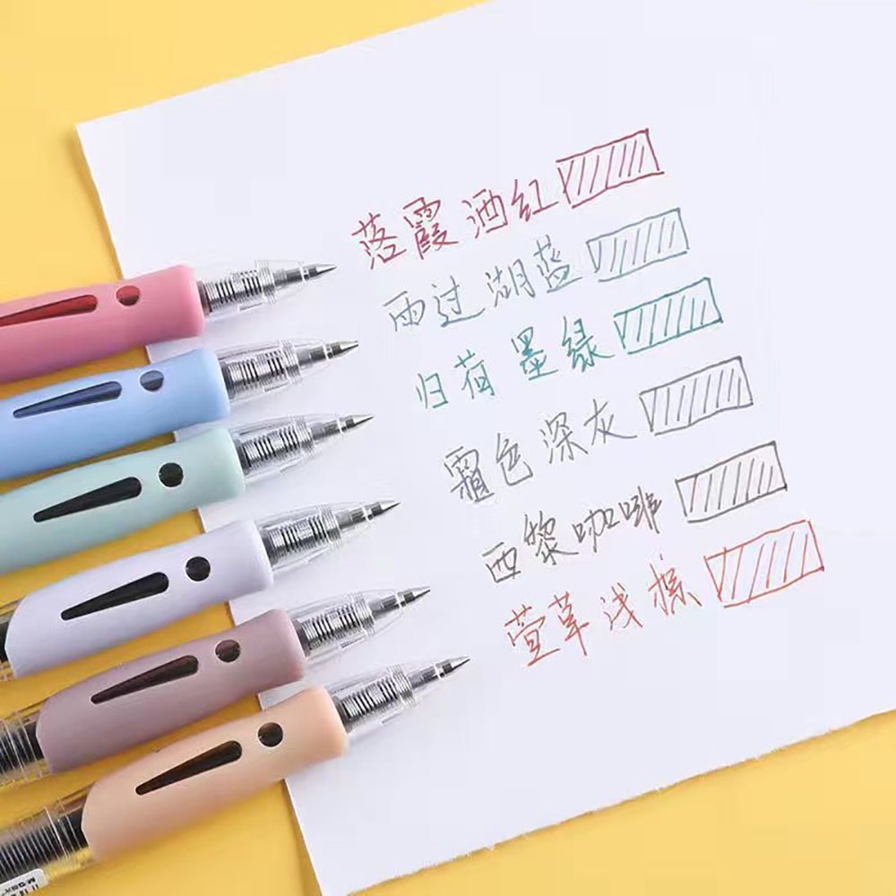 Bút Mực Gel Ngòi 0.5mm 6 Màu Sắc Xinh Xắn