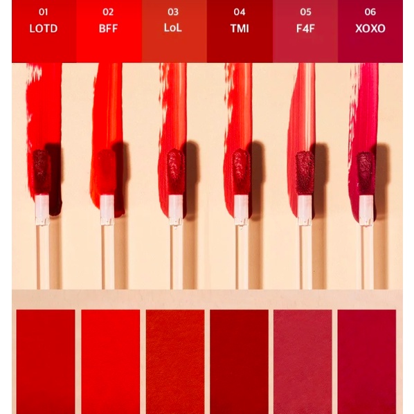 SON KEM LÌ BỀN MÀU LÂU PHAI B.O.M OMG MATT LIP LACQUERN 4G