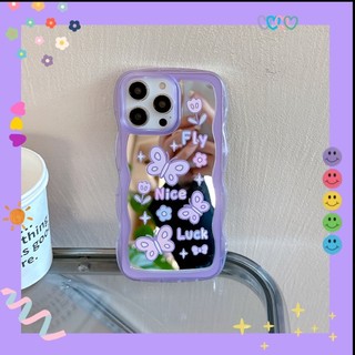 Case ốp lưng iphone viền lượn tone tím gương 🪞 cuteee ☂️(x/xs/xs max/11/12/13/14/plus/pro/promax)