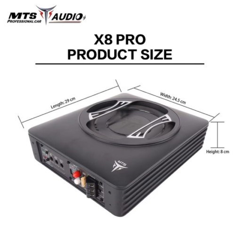 Loa bass nắp trong ô tô MTS - X8 PRO
