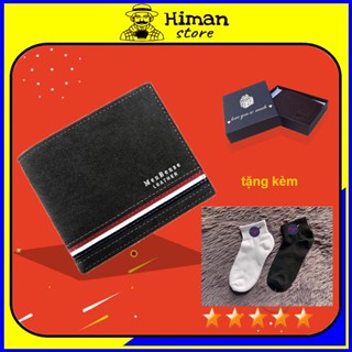 Ví namcao cấp bóp da lộn siêu bền đẹp thời trang đựng tiền mini nhỏ gọn giá rẻ Himan VN040