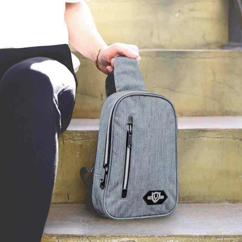 Túi đeo chéo nữ, Túi đeo vai quai da mix xích tag chữ D siêu xinh SL