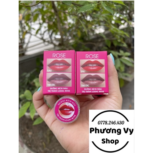 Dưỡng Rose kích màu và giảm thâm loang cho môi sau phun xăm