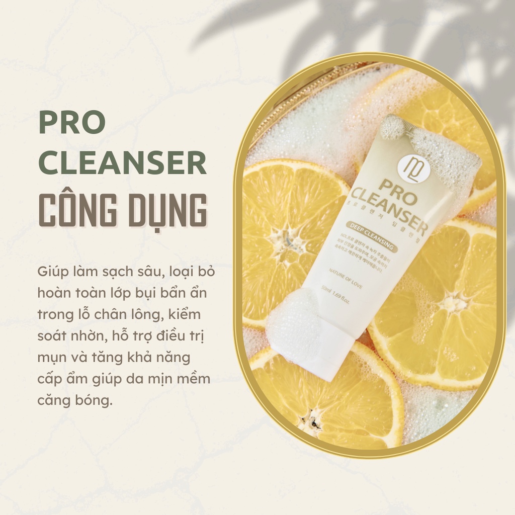 Bộ đôi chống nắng phổ rộng SPF50 PA+++ và làm sạch sâu PRO CLEANSER NOL Nature Of Love