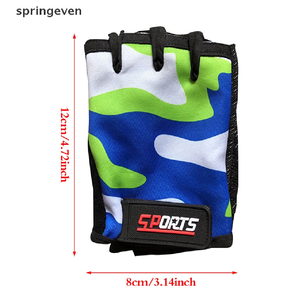 Găng Tay Nửa Ngón Co Giãn Chống Trượt Dành Cho Trẻ Em