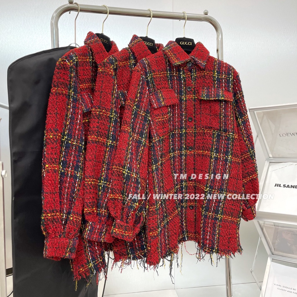 Áo sơ mi dạ tweed hot hit