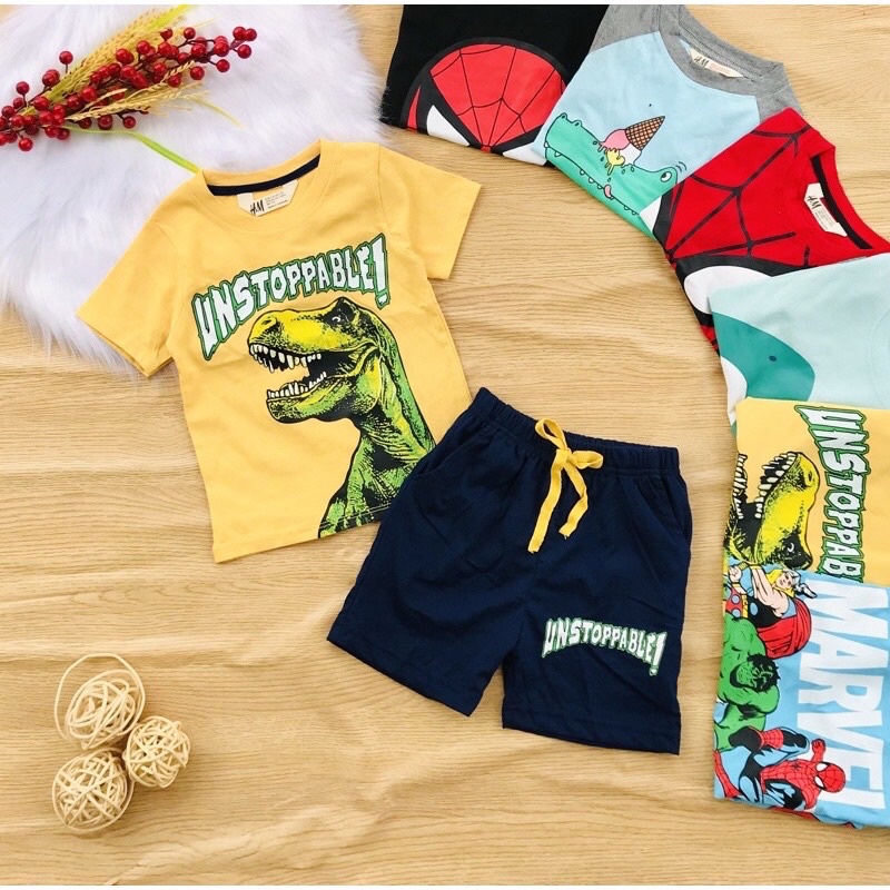 💥 Bộ Gap cotton hàng xuất bé trai từ 8-22kg