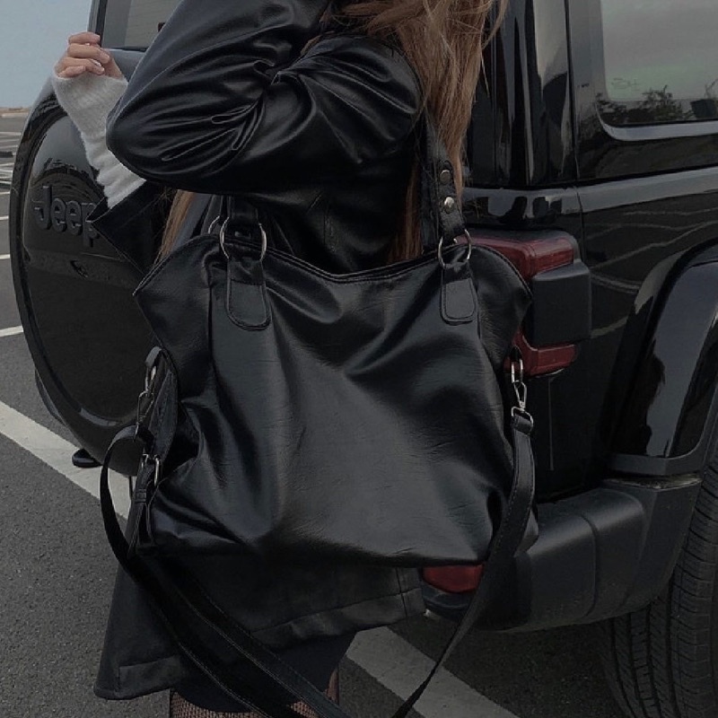 Túi da đeo vai cỡ lớn kèm dây dài đeo chéo-2318