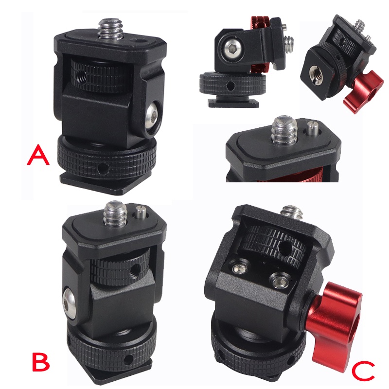 Giá Đỡ Màn Hình EVF Mount Xoay Được &amp; Phụ Kiện Ốc Vít Vặn 1 / 4 '' 3 / 8 '' Chuyên Dụng Cho Đèn Flash / Máy Ảnh