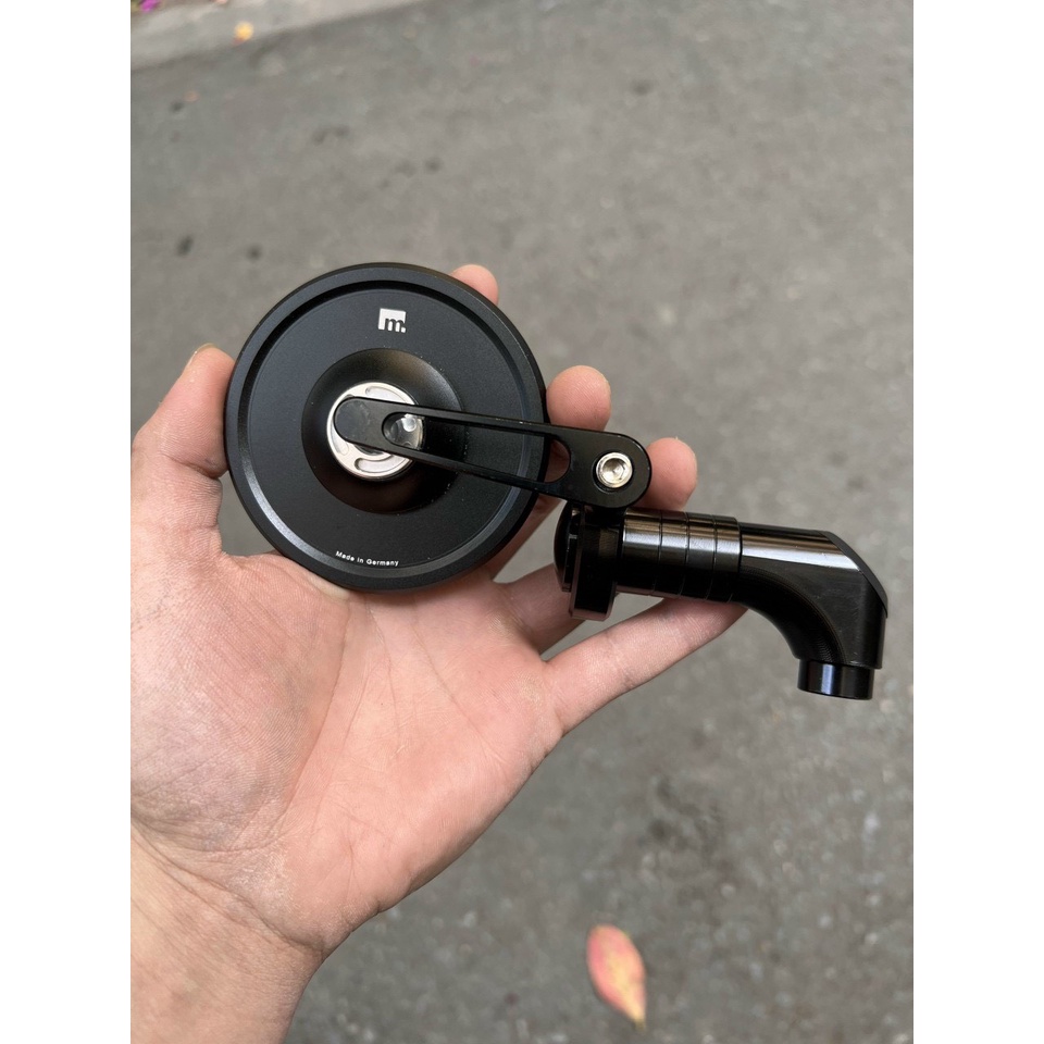 Gương chiếu hậu Hình Thoi và Hình Tròn Motogadget M.view Hàng Nhôm Cao Cấp Tràn Viền