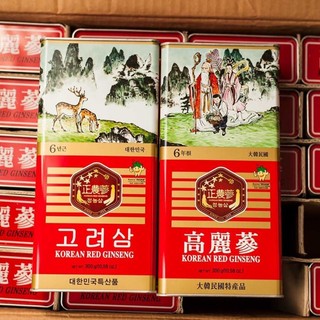 Sâm củ khô hộp thiếc, hồng sâm hộp sắt Daedong Hàn Quốc,nguyên củ 10 300g chính hãng wiwimart