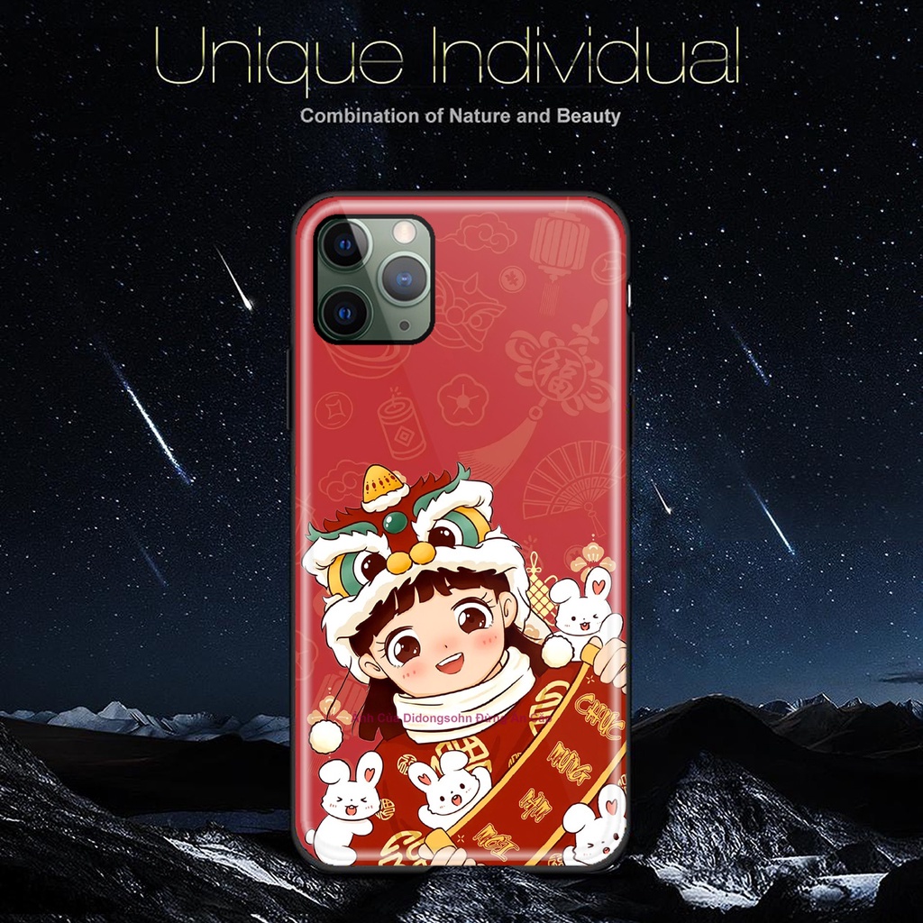 Ốp lưng Mặt Kính Tết Quý Mão 15 cho S amsung - O ppo - i Phone - R ealme TET15 - didongso