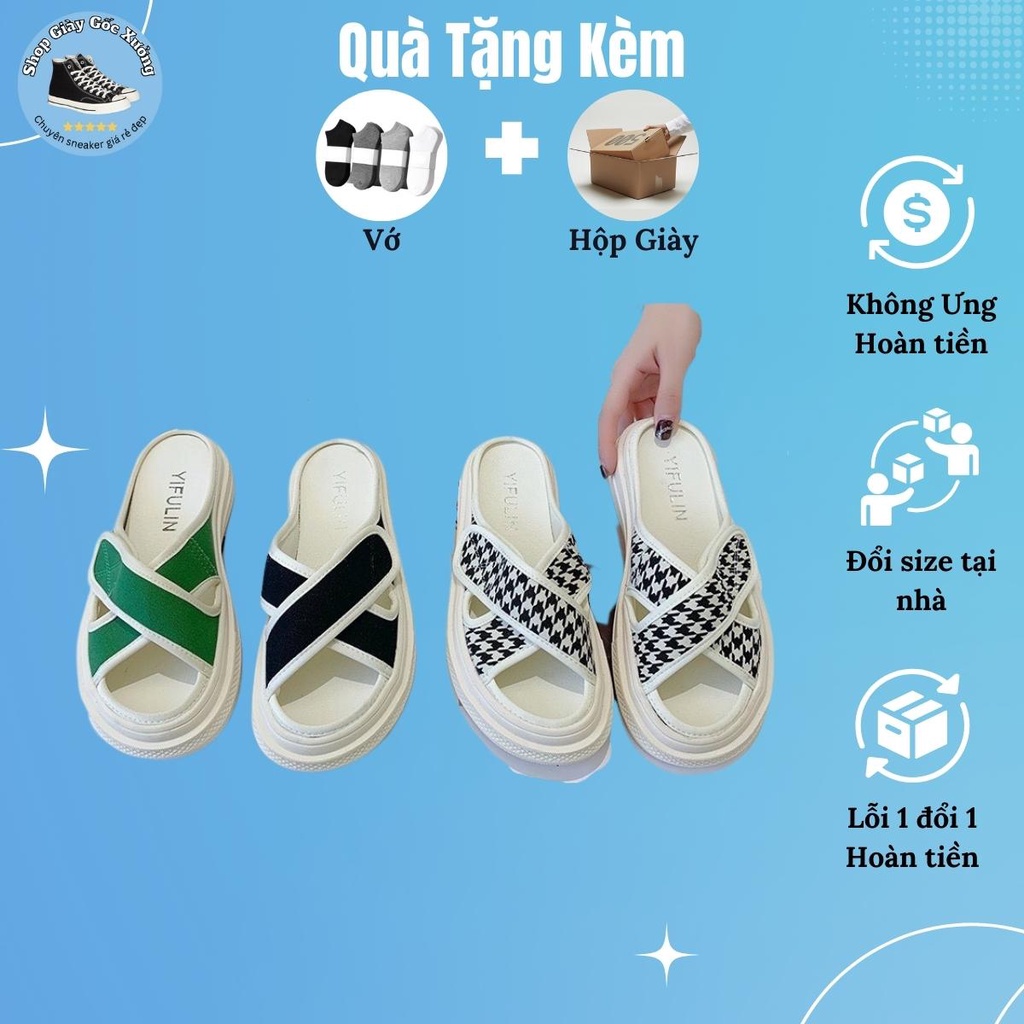 Dép sục nữ quai chéo hở mũi cực hot, Dép nữ quai đan thoáng khí mẫu hot nhất 2023
