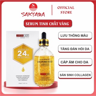 (Tặng Thanh Lăn) Serum Tinh Chất Vàng 24k Pure Gold Ampoule Thera Lady 100ml Serum Dưỡng Da, Ngăn Chặn Lão Hóa Da