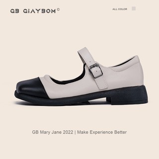 Giày Búp Bê Nữ Giày BOM Mary Jane Đế Cao Da Mỏng Êm Chân Màu Đen Trắng Phù Hợp Đi Học, Đi Chơi giayBOM B1245