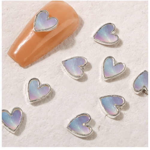 SET 4V charm tim màu tím N71 trang  trí nail