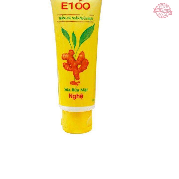 (Hàng XK Cty) [HCM]Sữa Rửa Mặt E100 Nghệ 100g