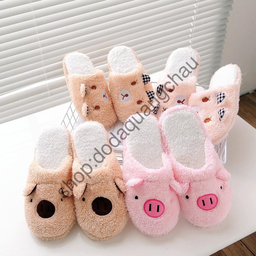 Dép Bông Đi Trong Nhà🍀 FREESHIP🍀Dép Đi Trong Nhà-Dép Bông Hình Heo Hình Lợn Ngộ Nghĩnh ,