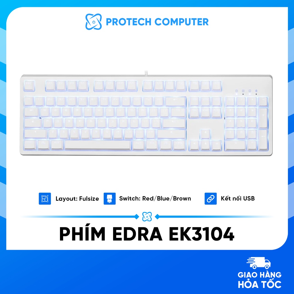 Bàn Phím E-Dra EK3104 Led (Red/Blue/Brown Switch)