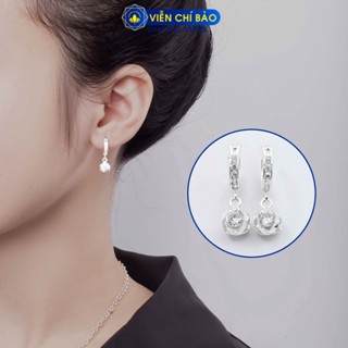 Bông tai bạc nữ quả cầu lấp lánh chất liệu bạc 925 - Viễn Chí Bảo B400195