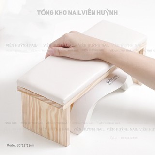 Ghế nail kê tay làm móng , ghế gỗ bọc da gác tay cao cấp