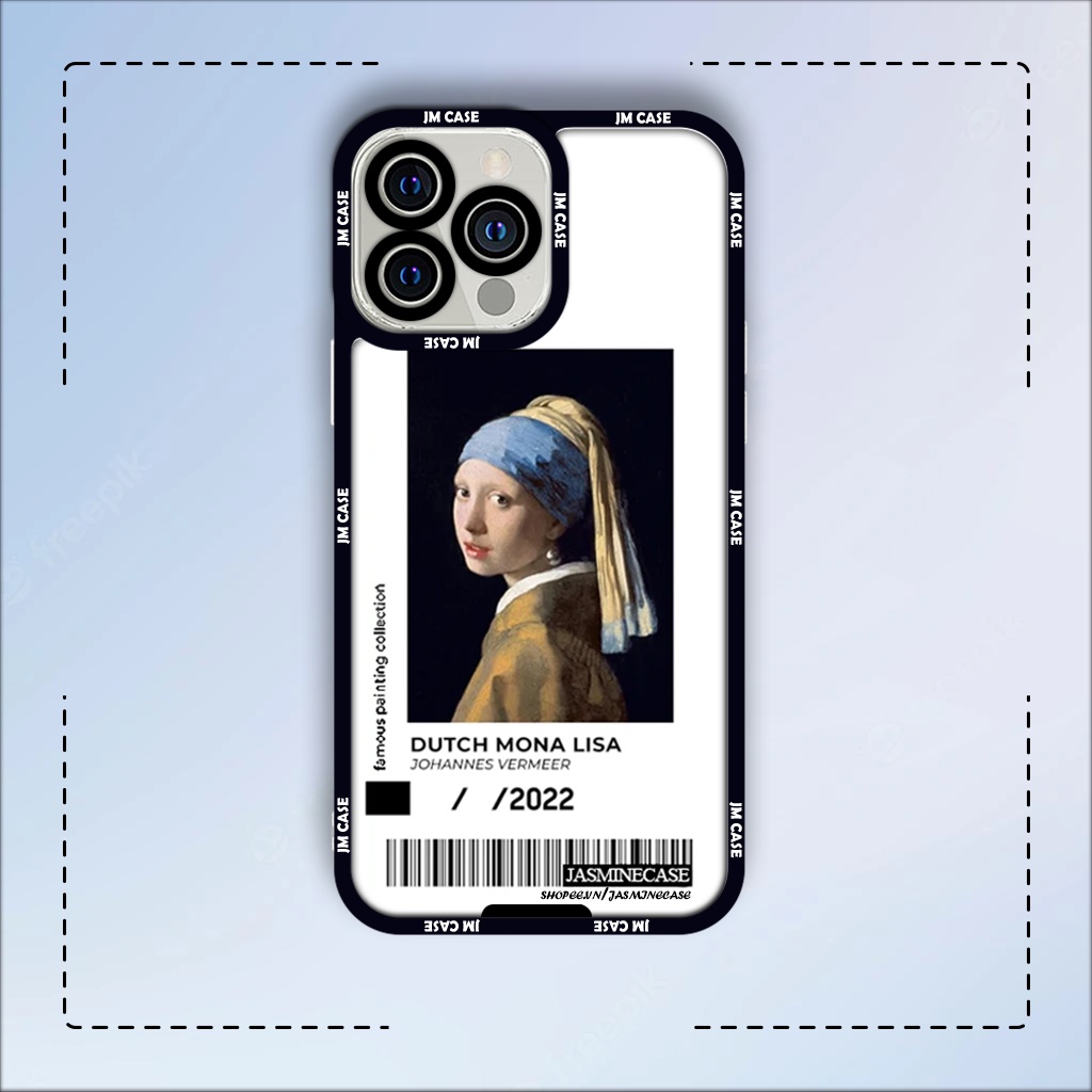 Ốp lưng iphone cạnh vuông JMCase Johannes Vermeer Dutch Mona Lisa /8plus/x/xs/11/12/pro/max/plus/promax