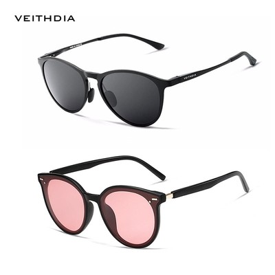 Set 2 kính mát phân cực Veithdia chống tia UV400 8520 + 6625 bằng nhôm từ tính thời trang cho nam