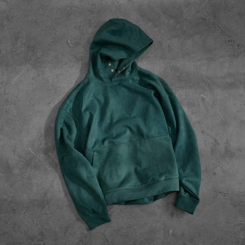 Áo hoodie da lộn Suede Hoodie form Boxy/Crop