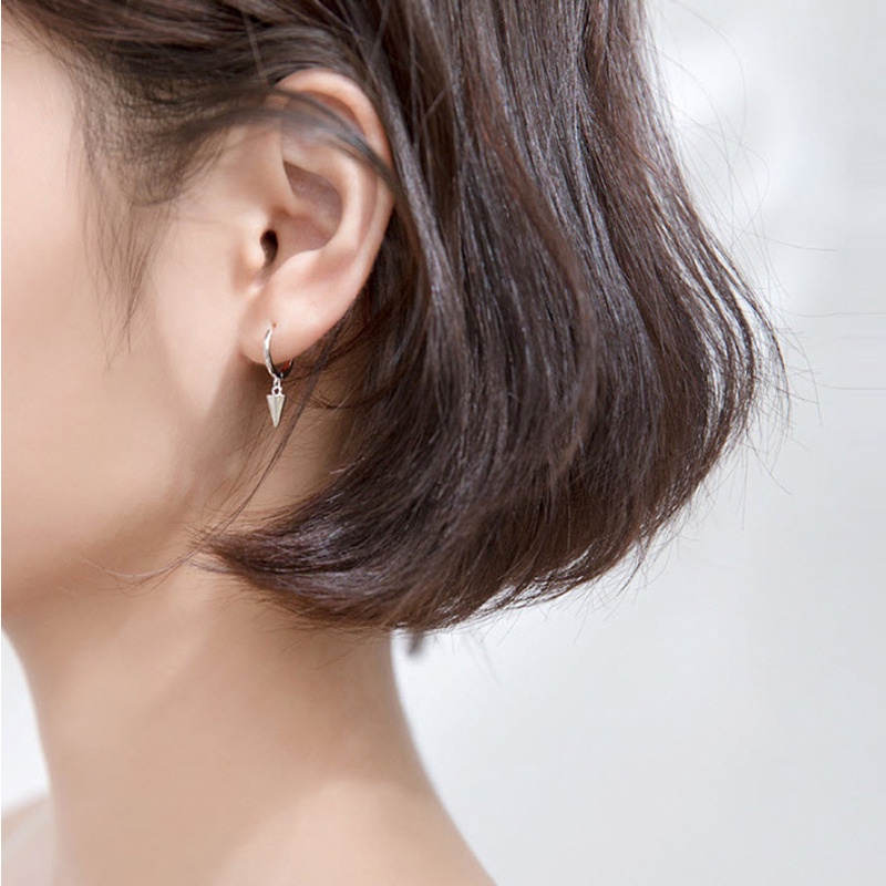 1 Đôi Bông Tai Hình Học Phong Cách Hip Hop Punk Cá Tính