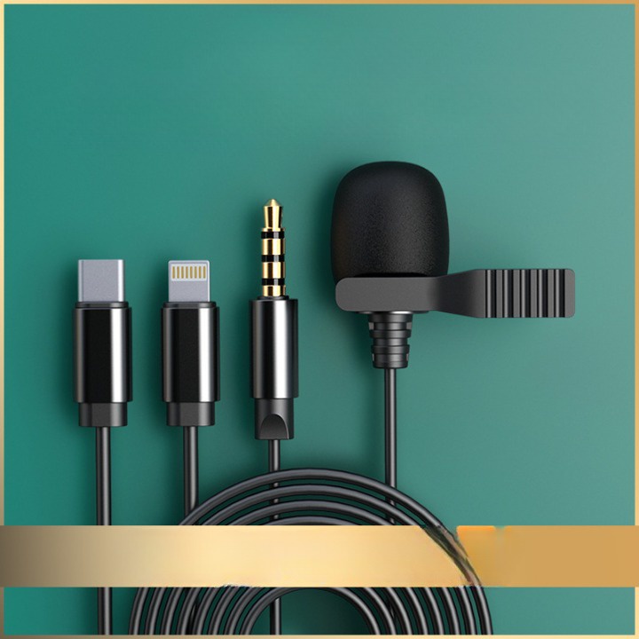 Mic cài áo có dây , livestream, ghi âm, quay video tiktok cao cấp