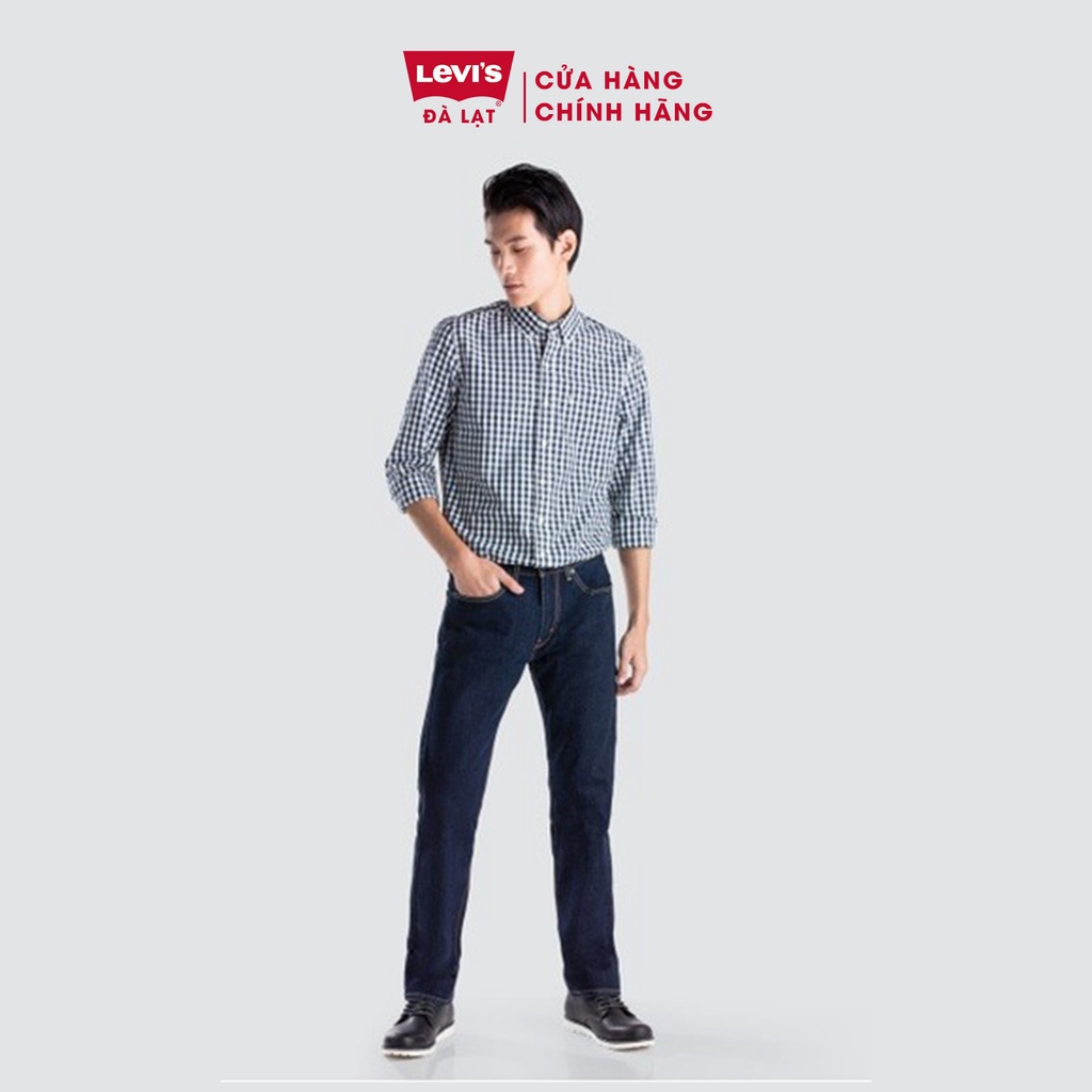 Quần jean nam xanh đậm, không phai màu Levi's 505 ™ / 00505-1550 Quần bò dáng xuông, vải mềm