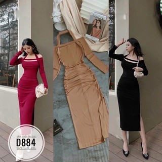 ĐẦM BODY TAY DÀI BIGSIZE D884
