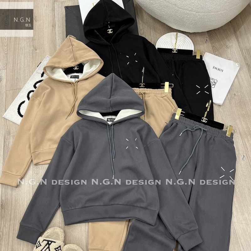 Sét nỉ mũ lót nhung