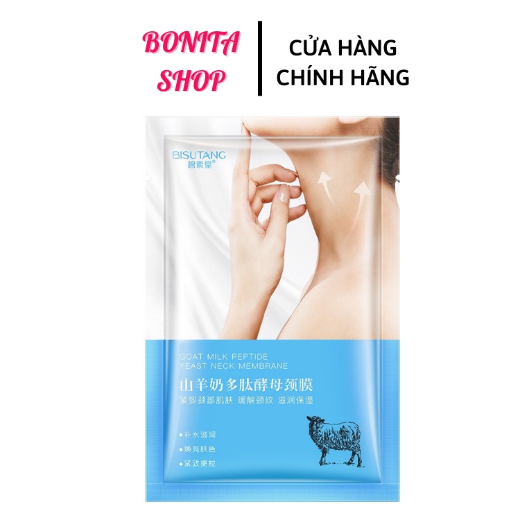[CAO CẤP] Mặt nạ cổ dưỡng trắng giảm nhăn BISUTANG sáng da nội địa Trung MNC1