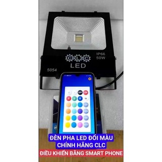 Đèn pha led đổi màu clc chống nước điều khiển bằng smart phone
