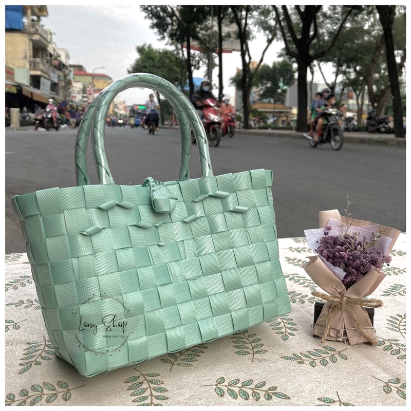 Túi xách đan tay - Size 5 em bé - Làn nhựa