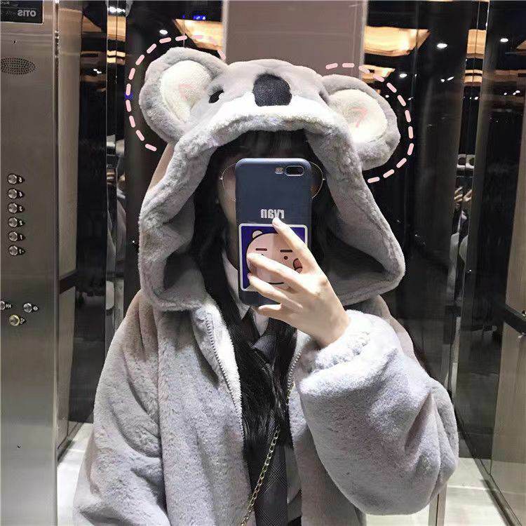 Áo khoác nỉ bông tai gấu cute ||Hàng ORDER||