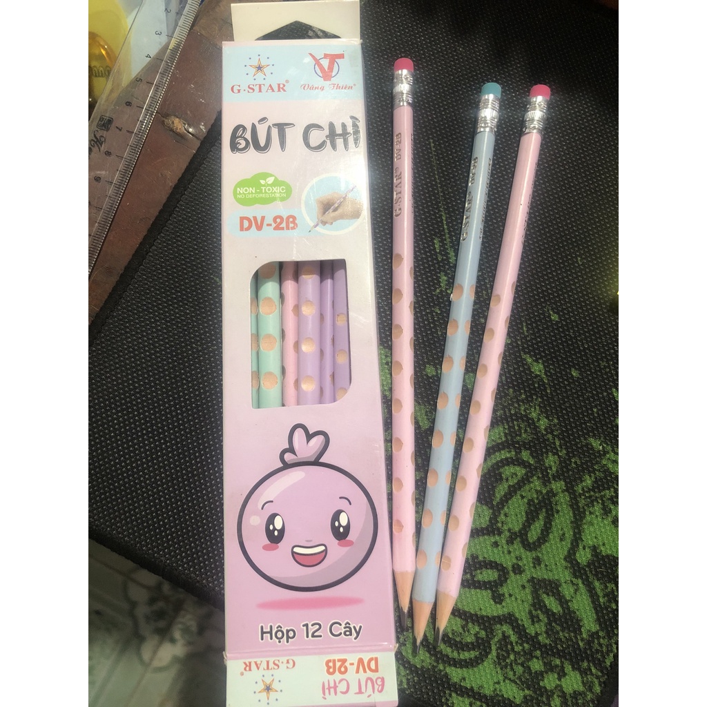 Bút Chì Gỗ DV-2B G-STAR Có Định Vị Tay (Hộp 12 Cái)