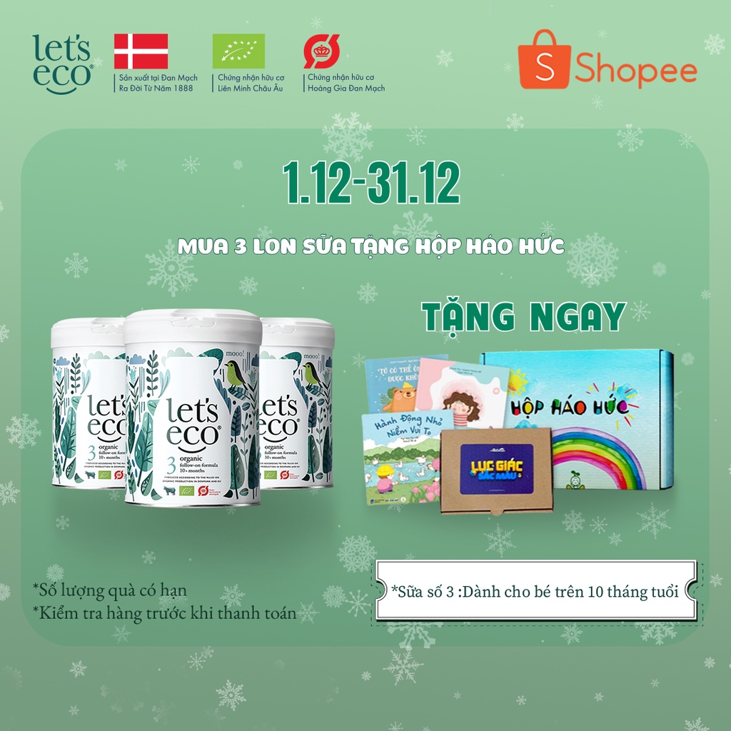 Combo 3 Lon Sữa Bột Hữu Cơ Let's Eco số 03 700g/lon