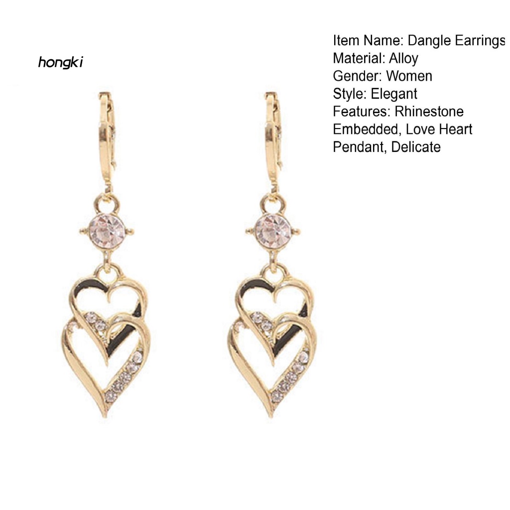 1 Đôi Bông Tai Giọt Nước Đính Đá Lấp Lánh Phong Cách Hàn Quốc Thời Trang