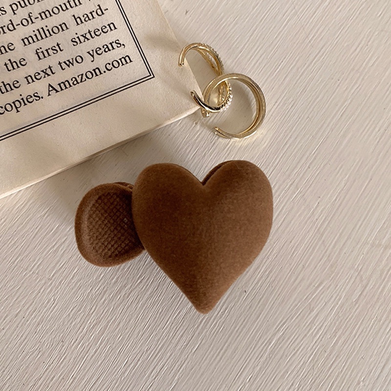 Kẹp Tóc Đuôi Ngựa Hình Trái Tim Phong Cách Retro