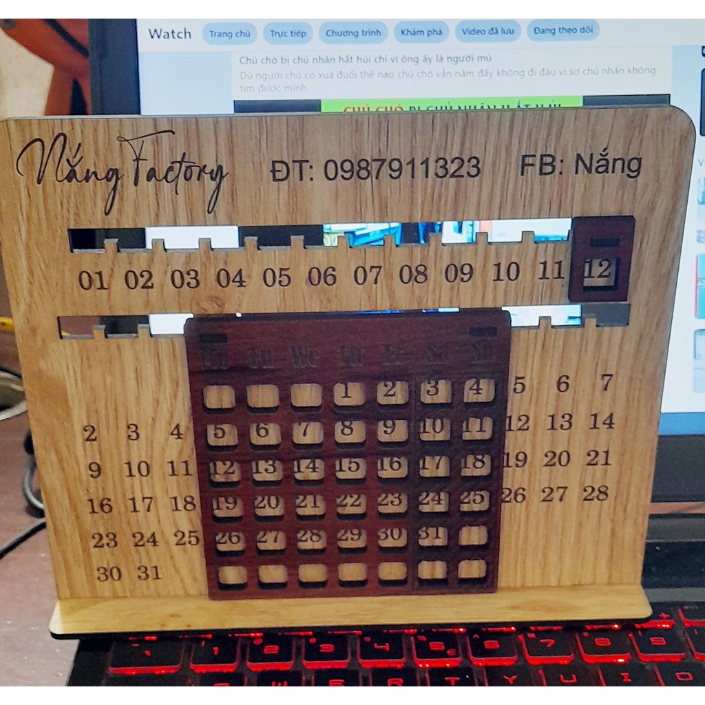 Lịch Gỗ Gạn Niên , Lịch gỗ khắc theo yêu cầu, quà tặng doanh nghiệp