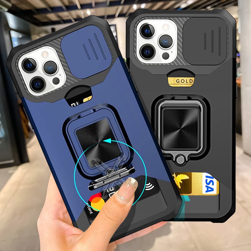 Hộp đựng điện thoại áo giáp cứng chống sốc đa chức năng sang trọng với chân đế kim loại xoay IPhone 14 Pro Max 13 Pro Max 12 Pro Max 11 Pro Max