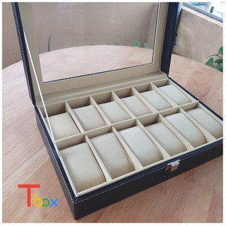 Hộp đựng đồng hồ 12 chiếc bọc da cao cấp