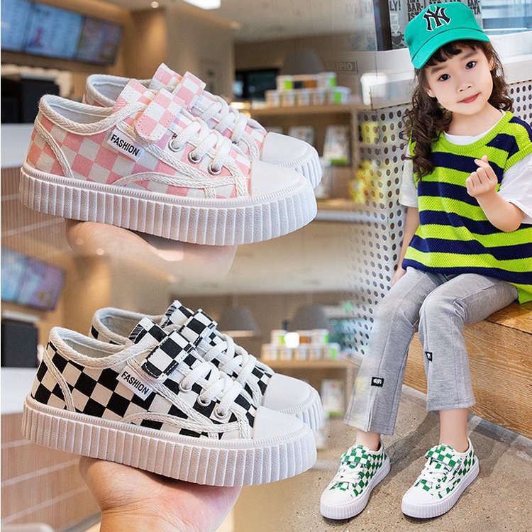 Giày thể thao dạng slip on vải len êm chân cho bé trai bé gái 3 màu hồng đen xanh shoes slip on for kids