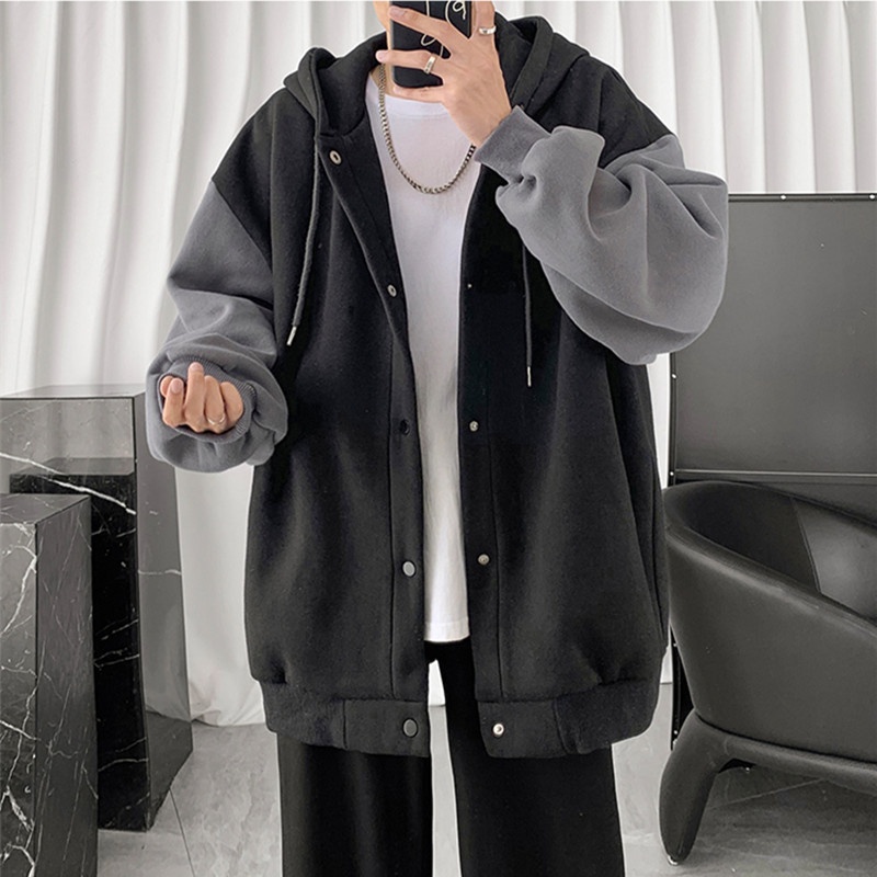Áo Khoác Có Nón Dáng Rộng Phong Cách Hàn Quốc Thời Trang Mùa Thu Mới Cho Nam