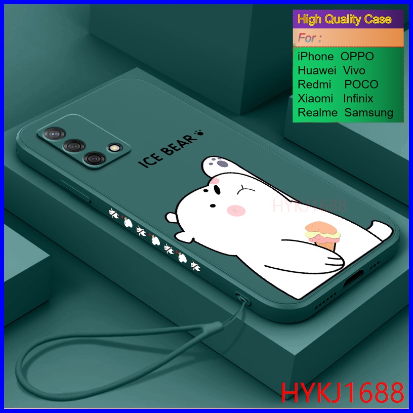 ốp lưng OPPO A95 ốp lưng OPPO A74 4G Ốp Điện Thoại tpu Silicon Hình Gấu Và Mũ Cho OPPO A74 A95 4G HBX